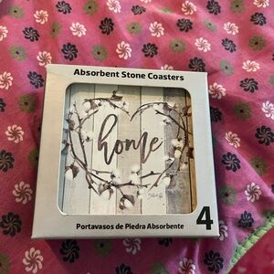Absorbent Stone Coasters cotton theme